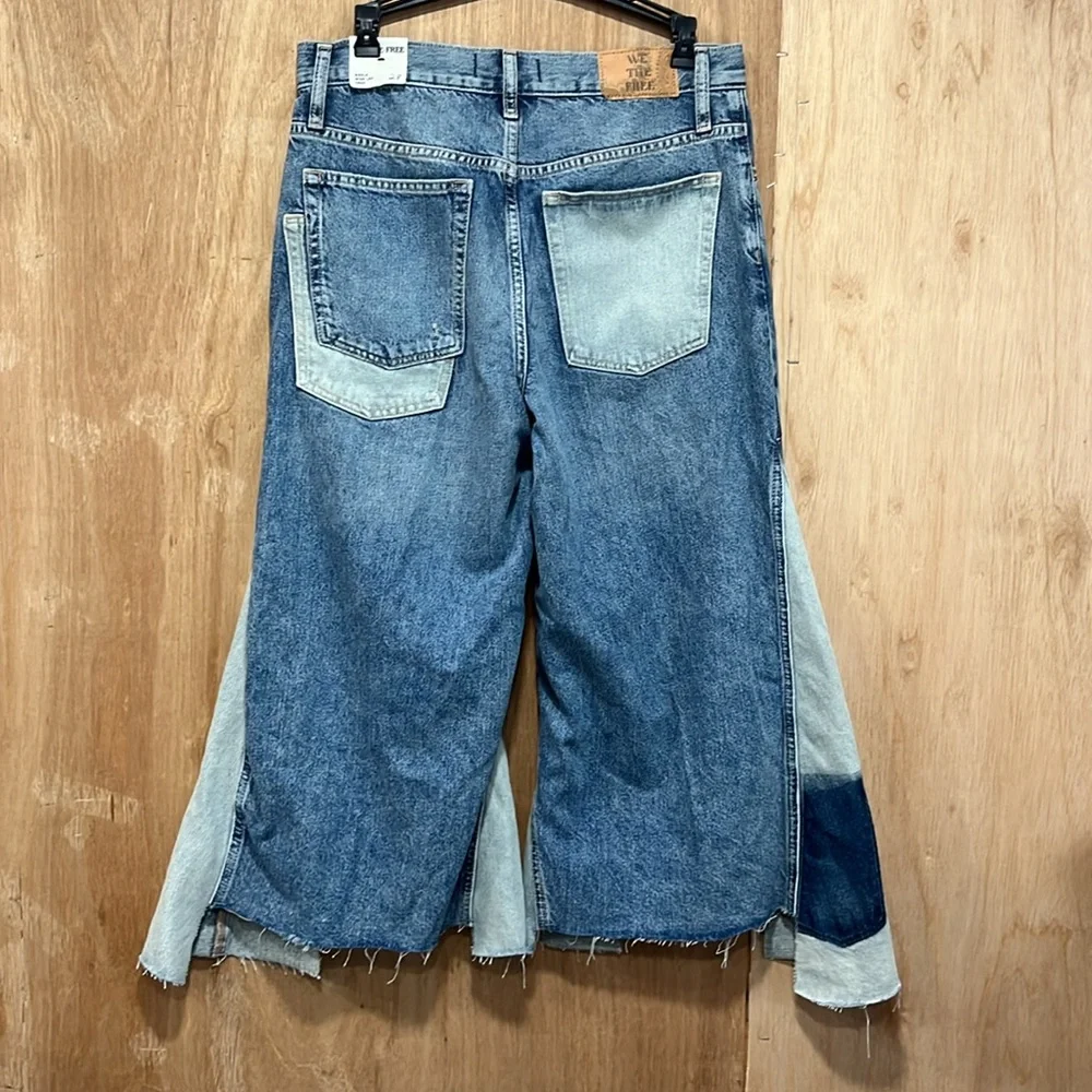 NWOT We The Free - Ripple Wide-Leg Cropped Jeans, 28